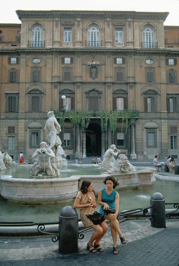 Piazza Navona Photograph by Slim Aarons
