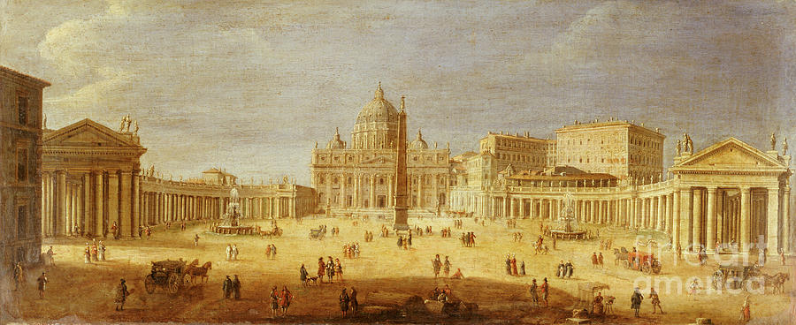 Piazza S. Pietro, Rome Painting by Gaspar Van Wittel