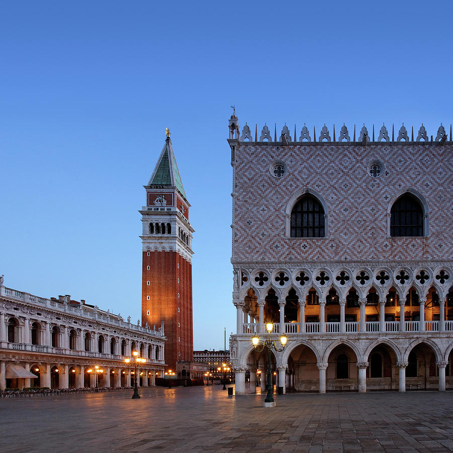Piazza San Marco At Dawn Photograph by Mammuth