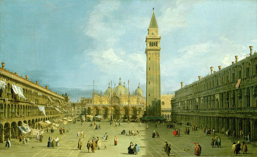 Piazza San Marco. Painting by Canaletto -Giovanni Antonio Canal-