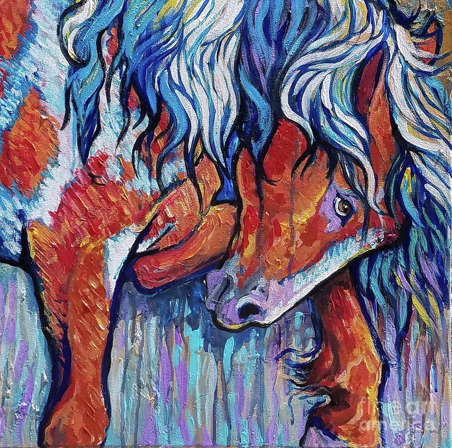 Horse Painting - Picasso by Jenn Cunningham