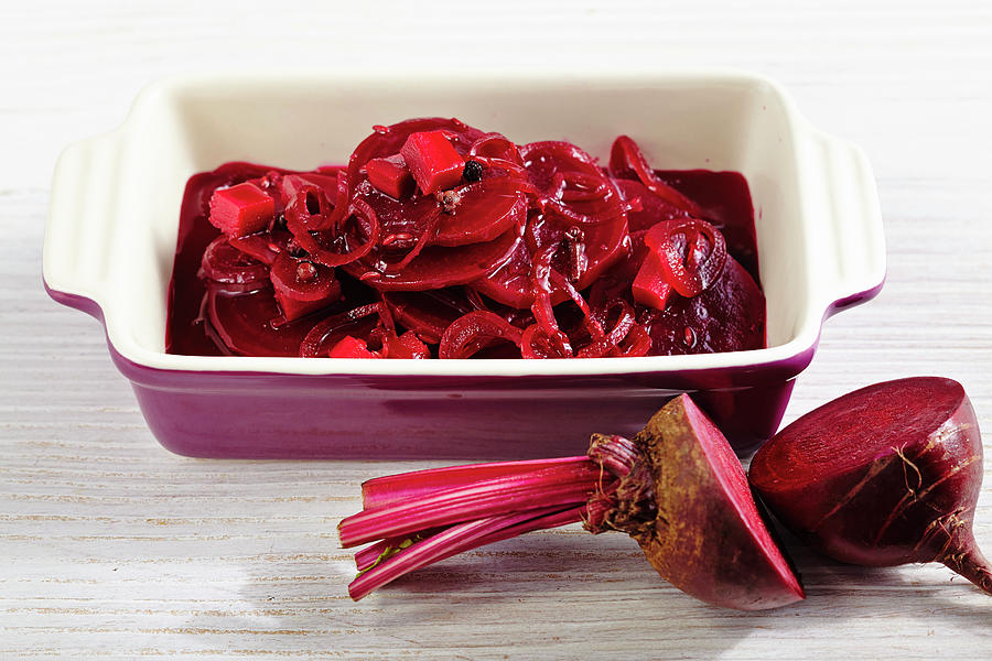 Pickled Beetroot In Wine Vinegar With Spices And Horseradishes Photograph by Teubner Foodfoto