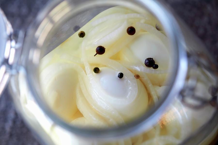 Pickled Eggs In Vinegar Photograph by Brenda Spaude Pixels