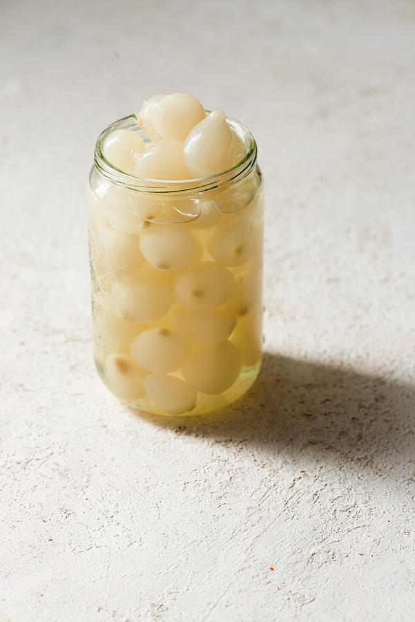 Pickled Small Onions In A Jar Photograph by Vulman Pter