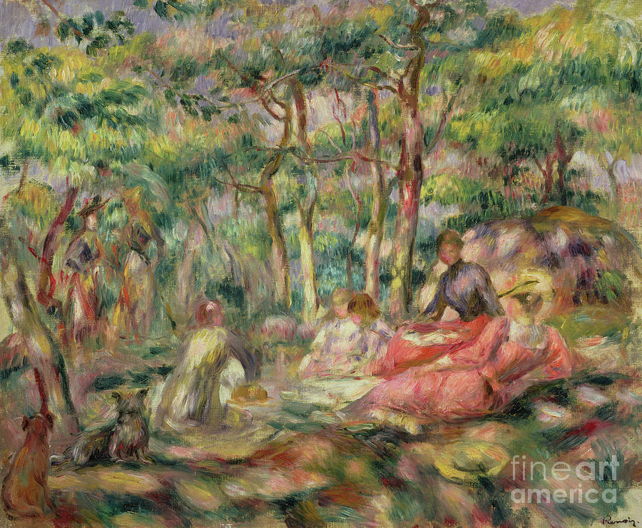 Picnic, circa 1893 Painting by Pierre Auguste Renoir