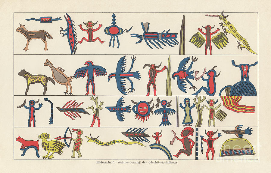 Pictograph Of The Ojibwe, North Digital Art by Zu 09