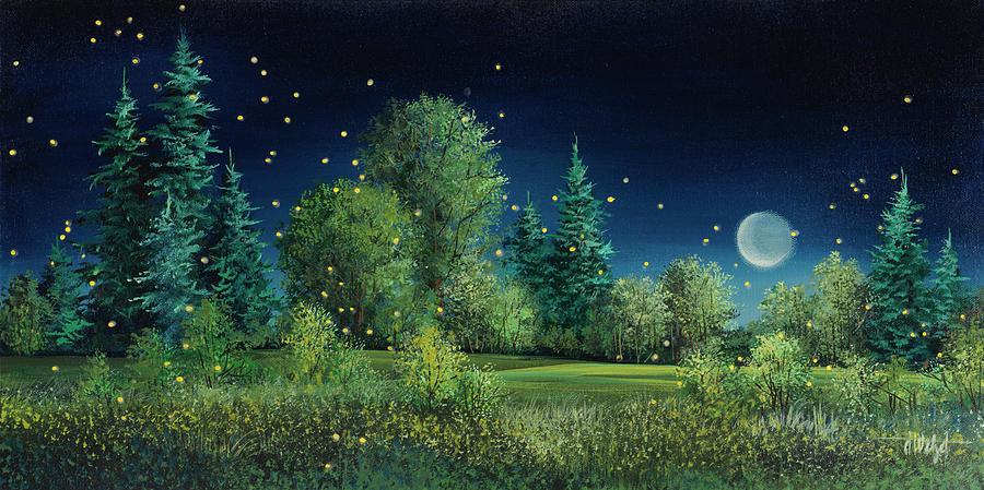 Fireflies Painting - Picture 069 by Debbi Wetzel