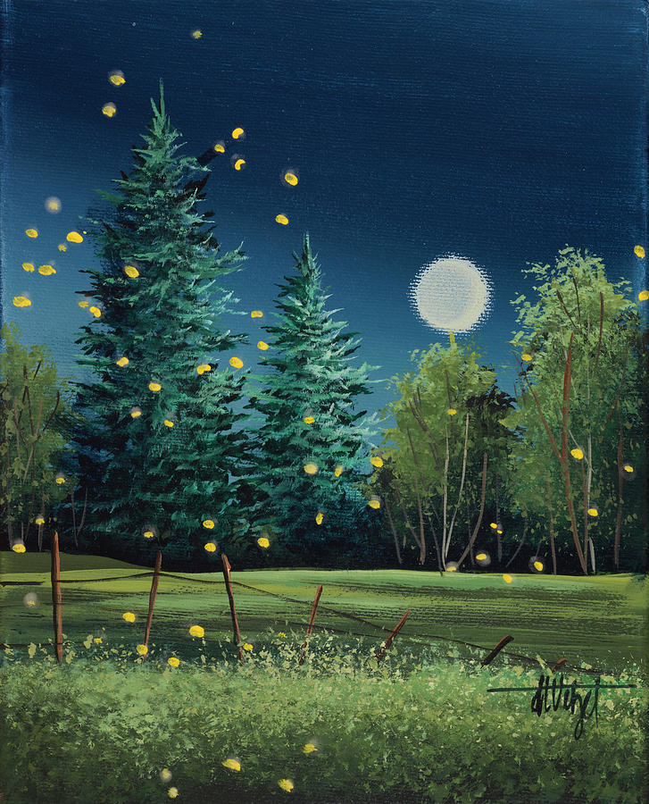 Fireflies Painting - Picture 076 by Debbi Wetzel