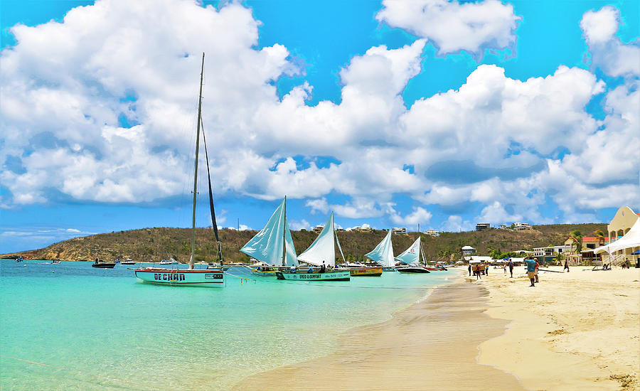 Picture Perfect Day for Sailing in Anguilla Photograph by Ola Allen