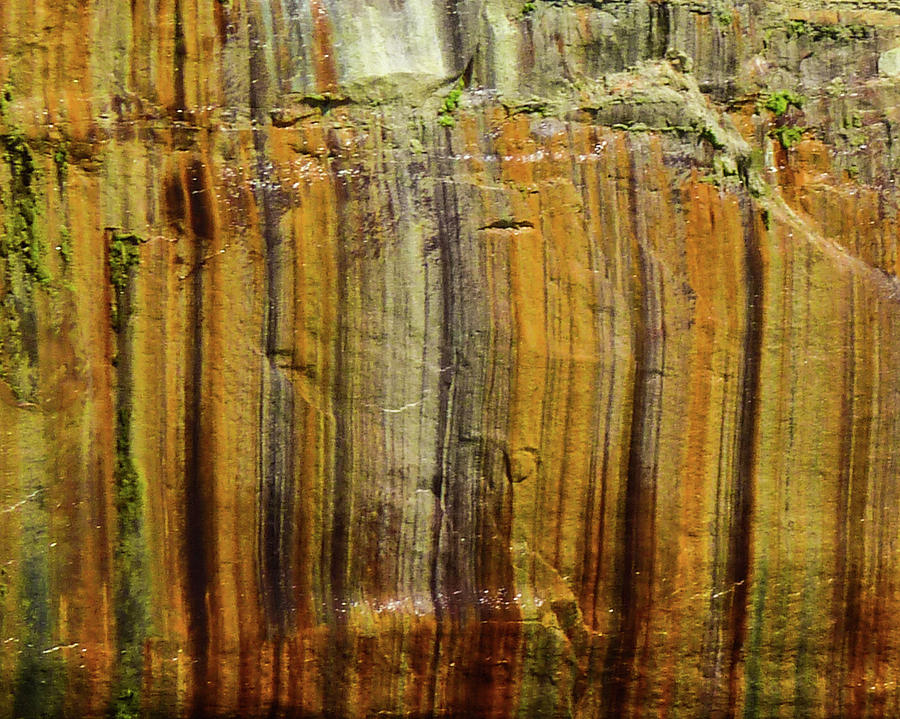 Pictured Rock Wall Photograph by Joe Kopp