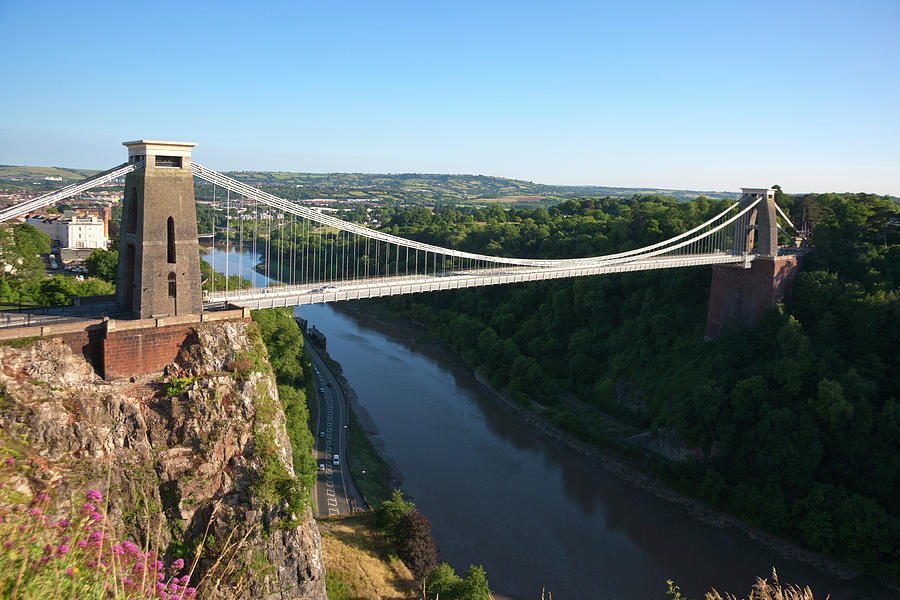 Picturesque City of Bristol - historic Clifton Suspension Bridge Photograph by Seeables Visual Arts