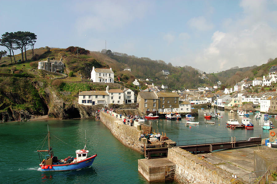Picturesque Cornwall - Polperro Harbour Photograph by Seeables Visual Arts