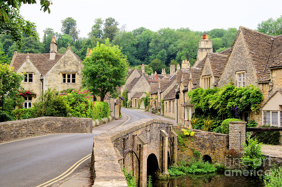Castle Photograph - Picturesque Cotswold Village Of Castle by Jenifoto Castle Photograph - Picturesque Cotswold Village Of Castle by Jenifoto