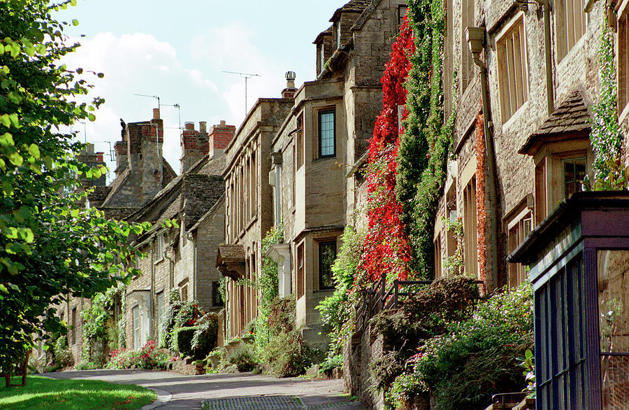 Picturesque Cotswolds - Burford street scene Photograph by Seeables Visual Arts