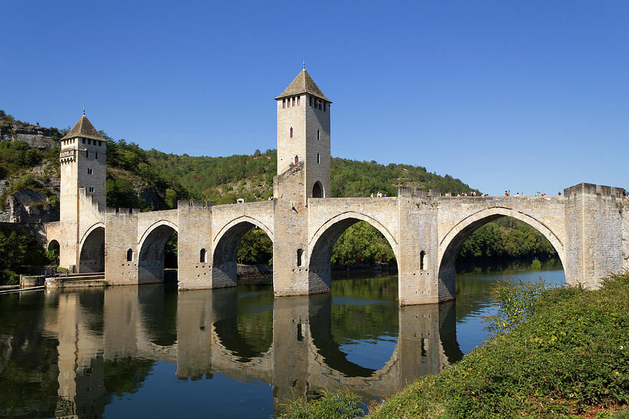 Picturesque France - Pont Valentre in Cahors Photograph by Seeables Visual Arts