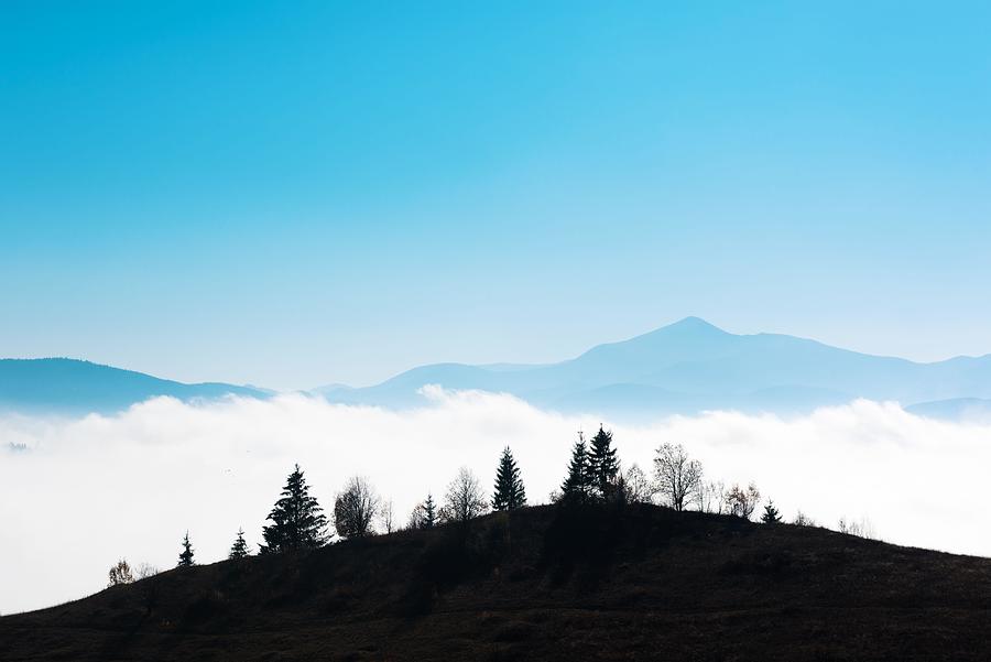 Mountain Photograph - Picturesque Summer Landscape In Foggy by Ivan Kmit