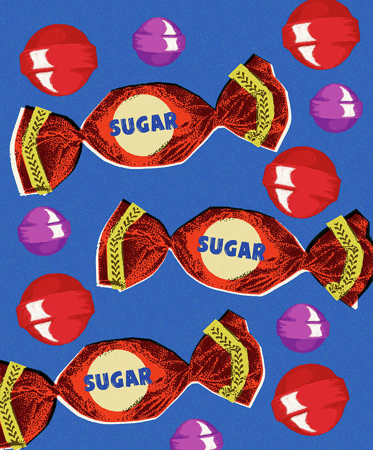 Pieces of Candy Drawing by CSA Images - Fine Art America