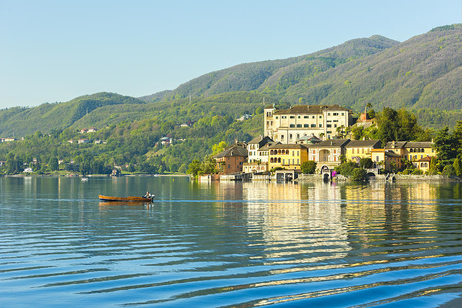 Piedmont, Orta Lake, Italy Digital Art by Marco Arduino