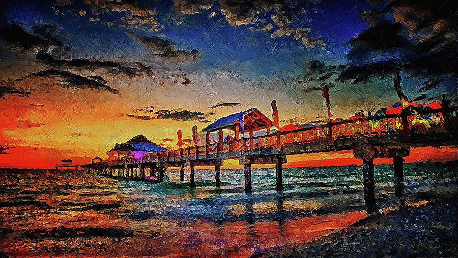 Pier 60, Clearwater Beach - 03 Painting by AM FineArtPrints