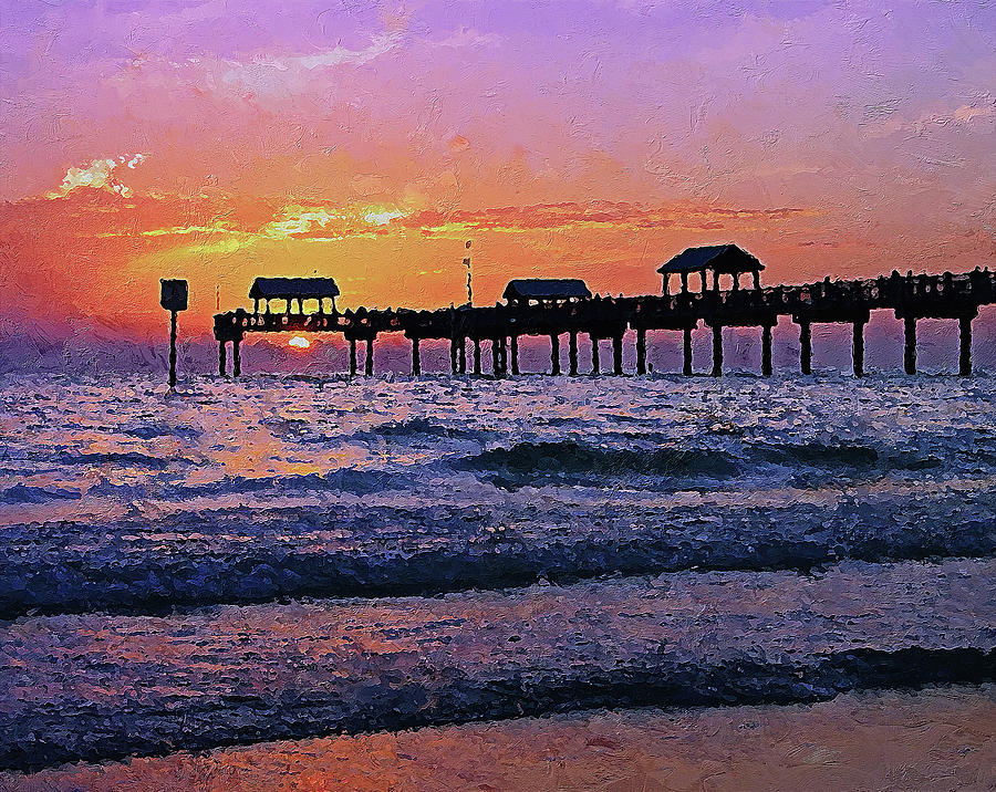 Pier 60, Clearwater Beach - 04 Painting by AM FineArtPrints