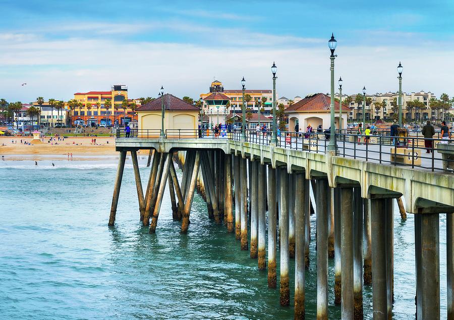 Pier At Laguna Beach, Los Angeles Digital Art by Joanne Montenegro ...