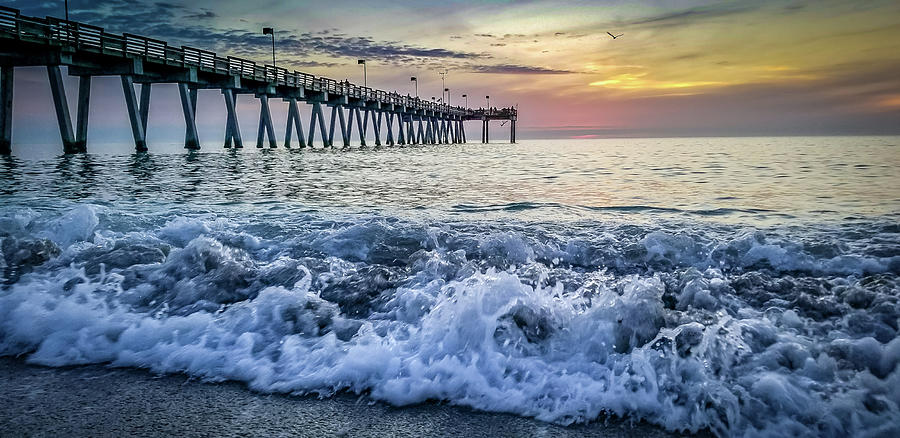 Pier at Sunset Photograph by Joe Myeress