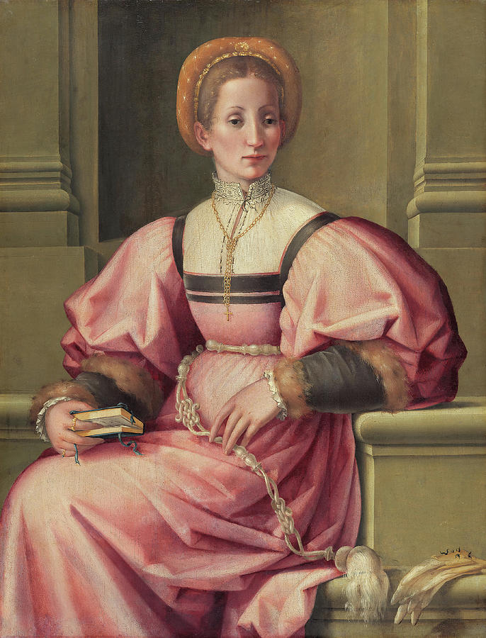 Pier Francesco Foschi -Florence, 1502-1567-. Portrait of a Lady -ca. 1530 - 1535-. Oil on panel. ... Painting by Pier Francesco Foschi -1502-1567-