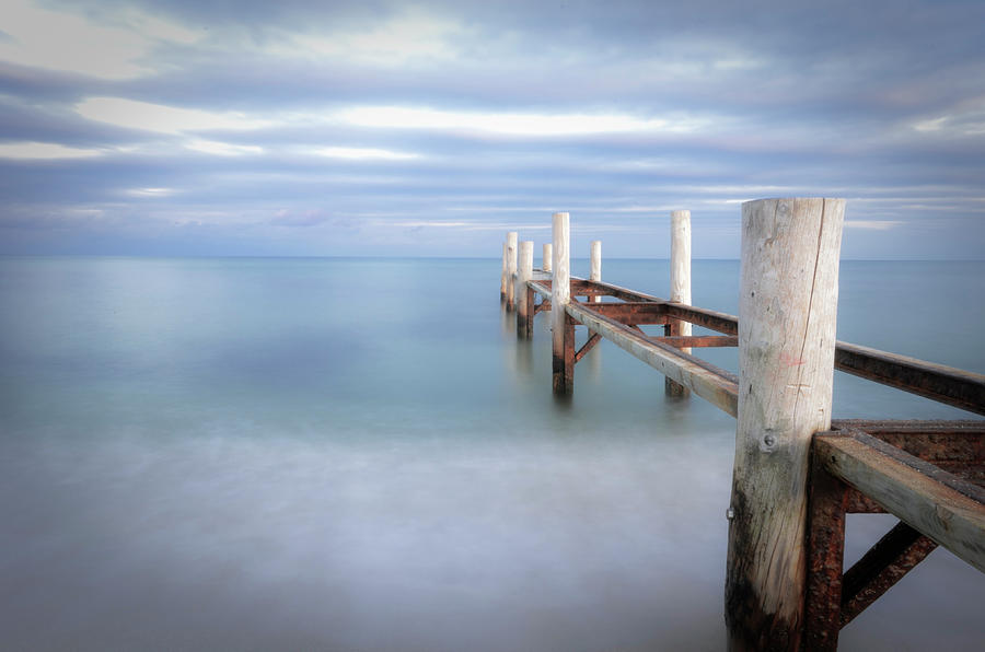 Pier In Pampelonne Beach Photograph by Dhmig Photography