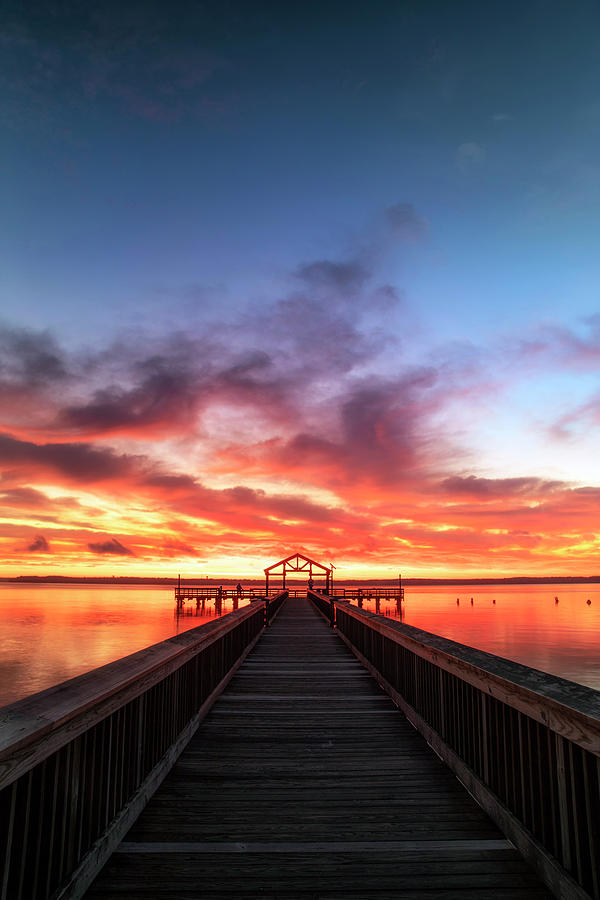 Pier into Daybreak Photograph by Art Cole