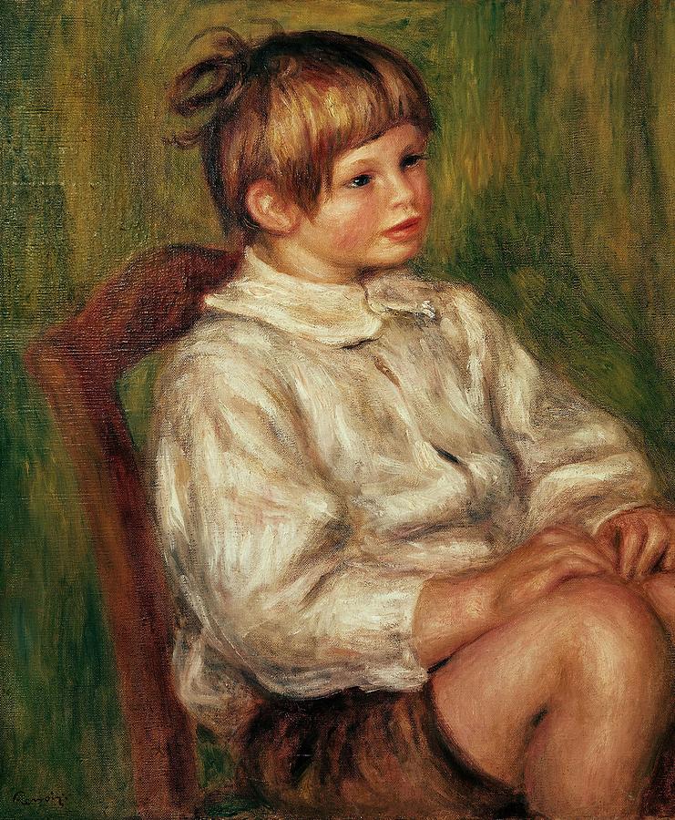 Pierre Auguste Renoir Painting - Pierre-Auguste Renoir / Coco -Claude Renoir-, 1910, Oil on canvas, 55 x 46.4 cm. by Pierre Auguste Renoir -1841-1919-