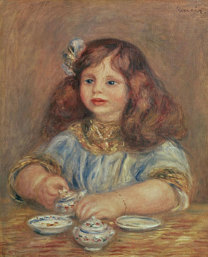Pierre-Auguste Renoir / Genevieve Bernheim De Villers, 1910, Oil on canvas, 53 x 44 cm. Painting by Pierre Auguste Renoir -1841-1919-