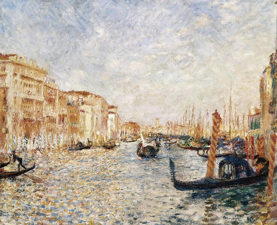 Pierre-Auguste Renoir / The Grand Canal -Venice-, 1881, Oil on canvas, 54 x 64 cm. Painting by Pierre Auguste Renoir -1841-1919-