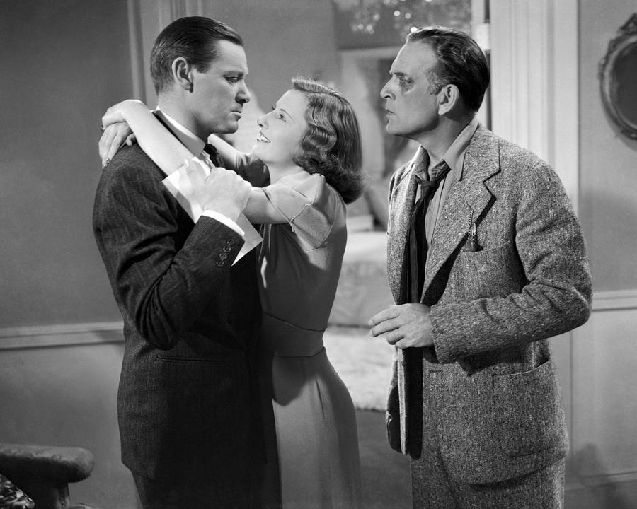 Pierre Watkin Looking At Barbara Stanwyck And Herbert Marshall ...