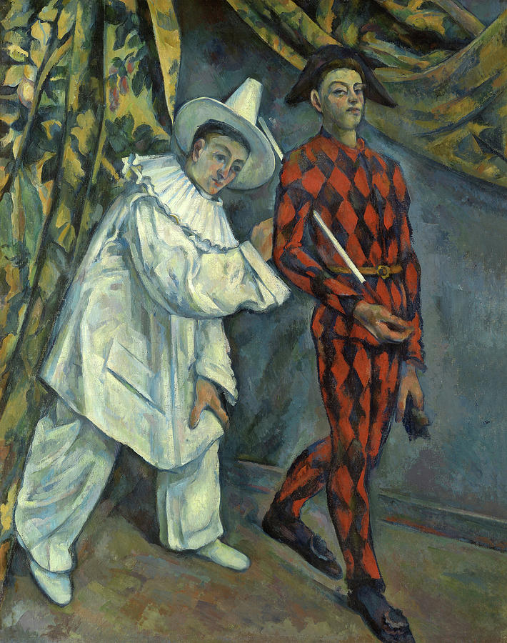 Cezanne Painting - Pierrot And Harlequin, 1890 by Paul Cezanne Cezanne Painting - Pierrot And Harlequin, 1890 by Paul Cezanne