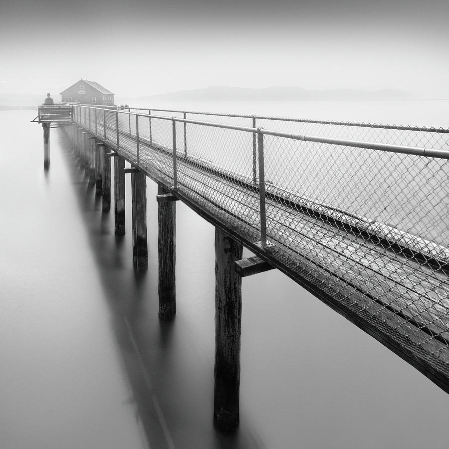 Black And White Photograph - Piers End 2 P by Moises Levy