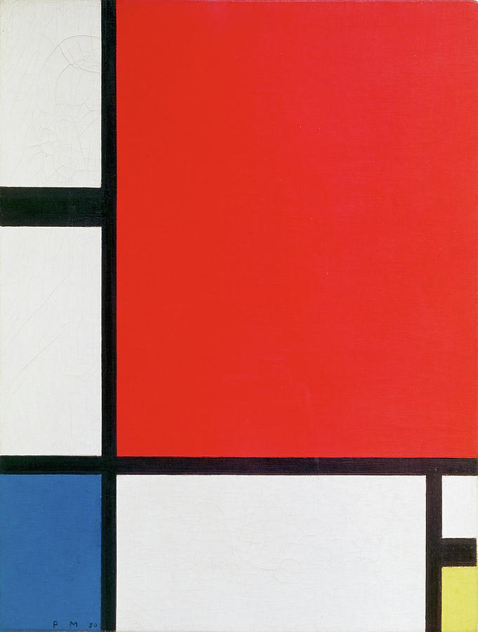 Piet Mondrian's Composition with Red Blue and Yellow Painting by ...
