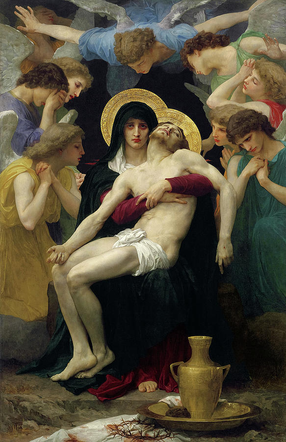 Bouguereau Painting - Pieta, 1876 by William-Adolphe Bouguereau Bouguereau Painting - Pieta, 1876 by William-Adolphe Bouguereau