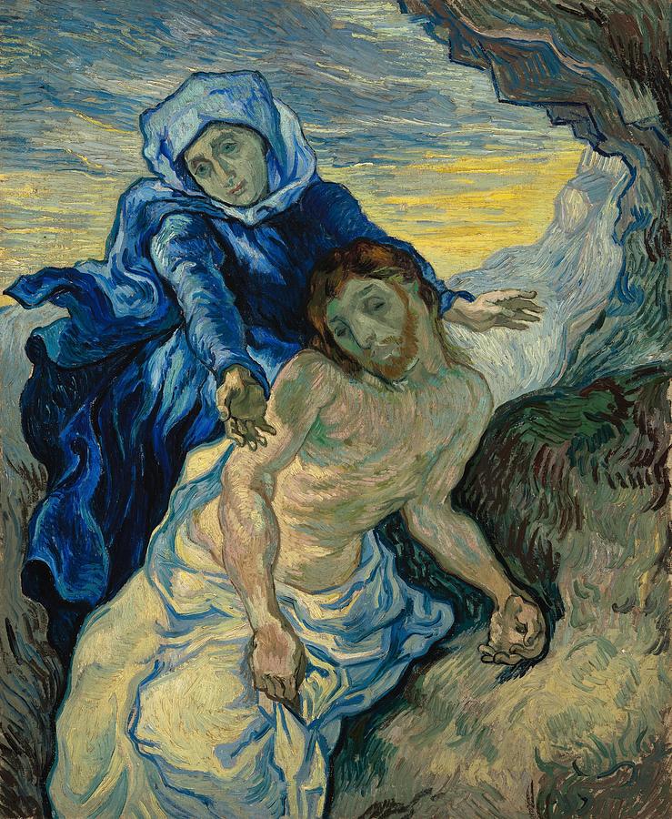 Pieta -after Delacroix-. Painting by Vincent van Gogh -1853-1890-