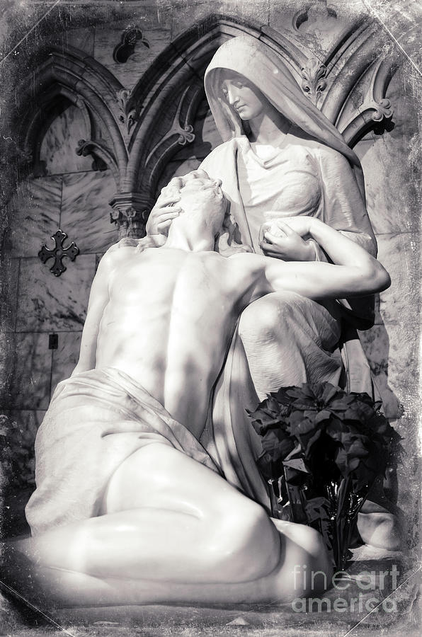 Pieta at St. Patricks Cathedral in New York City Photograph by John Rizzuto