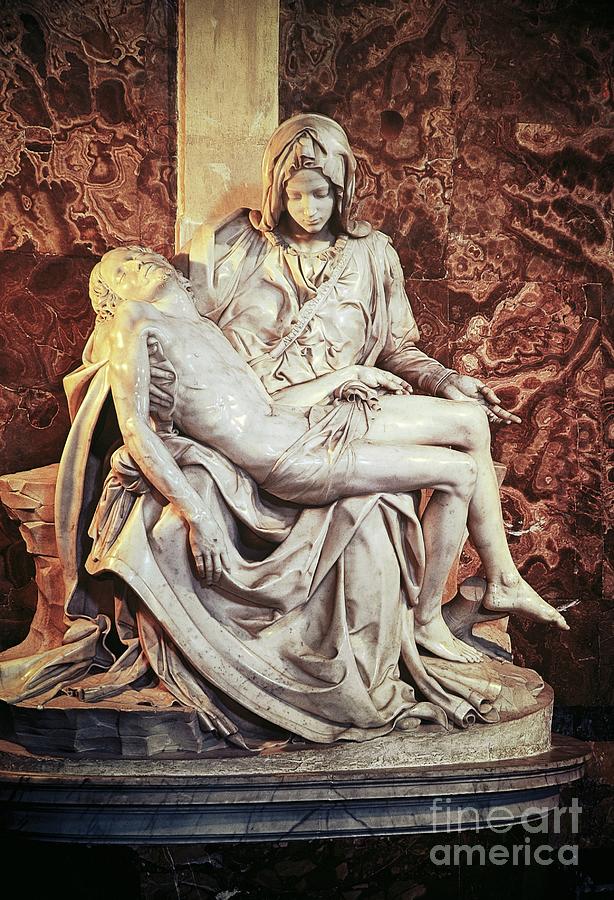 Pieta By Michelangelo, St Peters Basilica Sculpture by Michelangelo Buonarroti
