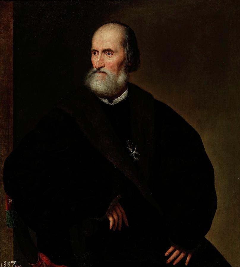 Pietro Bembo como prior de la Orden de San Juan de Jerusalen, First half 16th centu... Painting by Anonymous