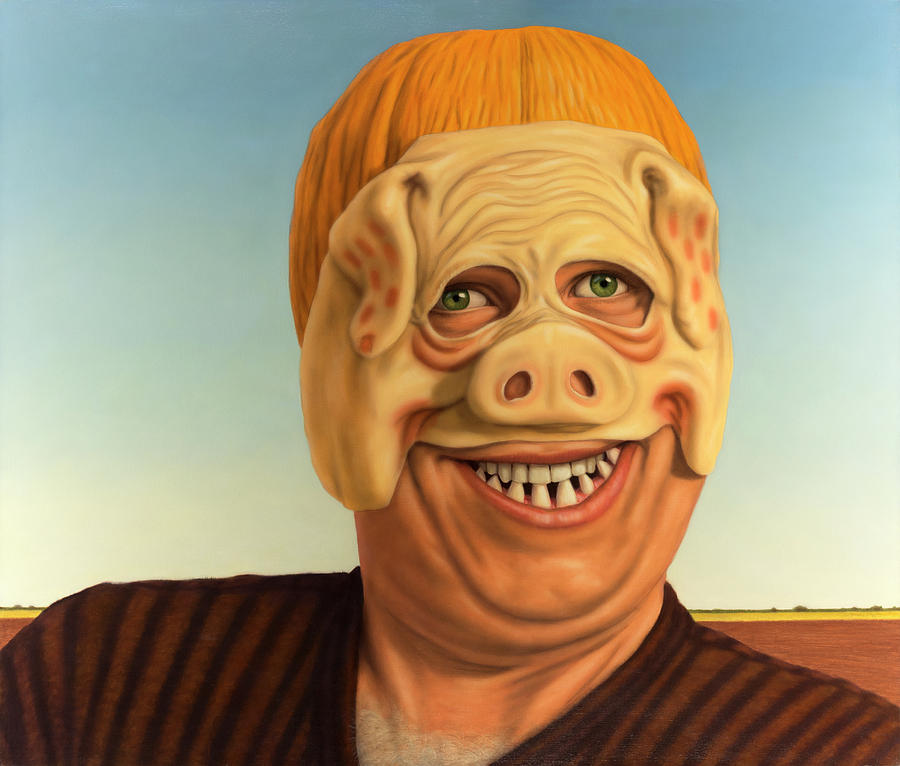 Pig-Faced Pumpkinhead Painting by James W Johnson