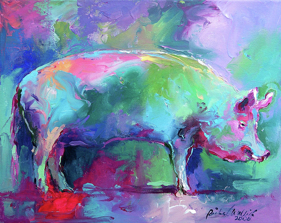 Pig Painting - Pig by Richard Wallich
