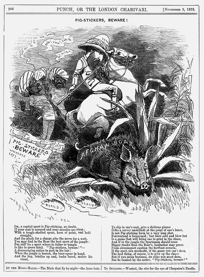 Pig-stickers, Beware, 1878 Drawing by Print Collector