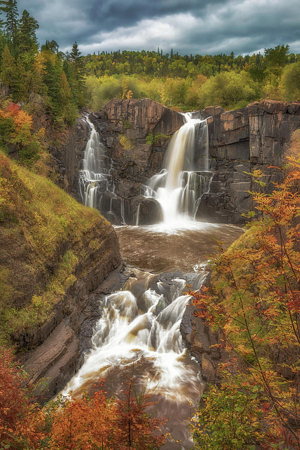 Pigeon Falls in Autumn Photograph by Susan Rissi Tregoning
