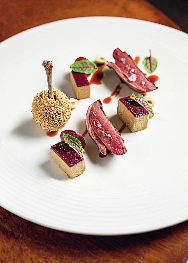 Pigeon, Foie Gras And Hazelnut At The winter Garden By Caino In Florence, Italy Photograph by Jalag / Andrea Di Lorenzo
