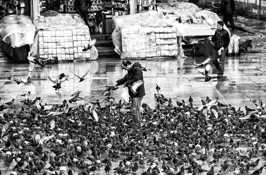 Pigeon Man in Istanbul Photograph by John Rizzuto