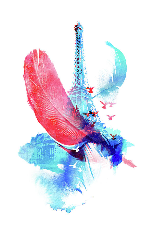 Feather Painting - Pigeons Of Paris by Robert Farkas