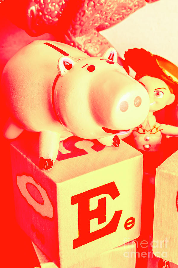 Toy Photograph - Piggybank poster by Jorgo Photography