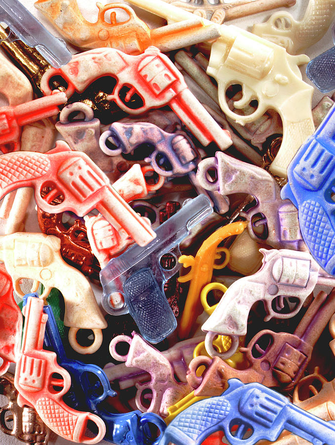 Vintage Drawing - Pile of Plastic Guns by CSA Images